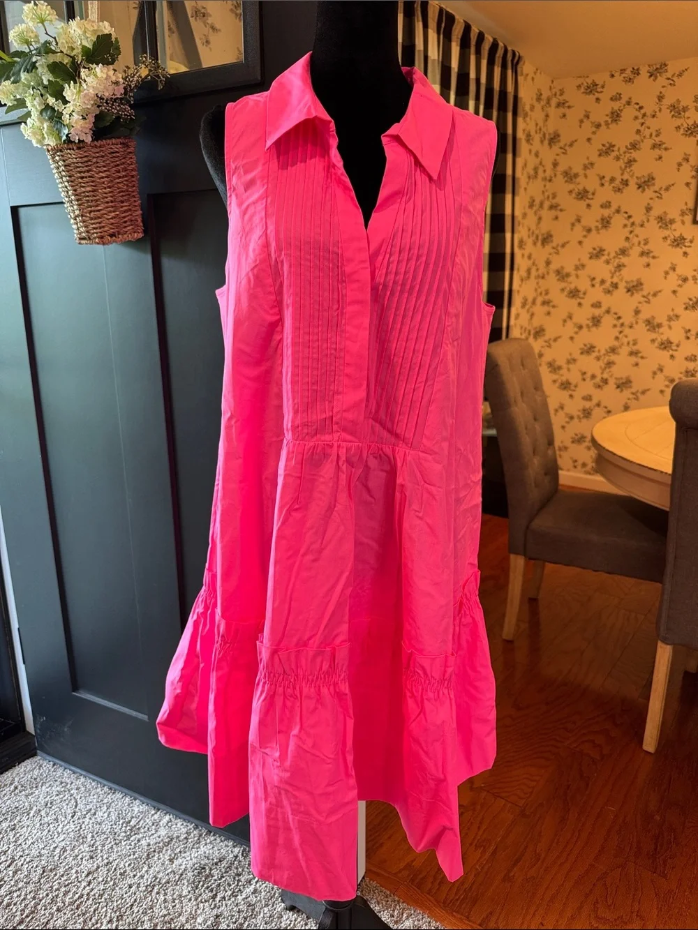 Lilly Pulitzer Caylinn Swing Stretch Shirtdress Isle Pink L NWT - Picture 1 of 3